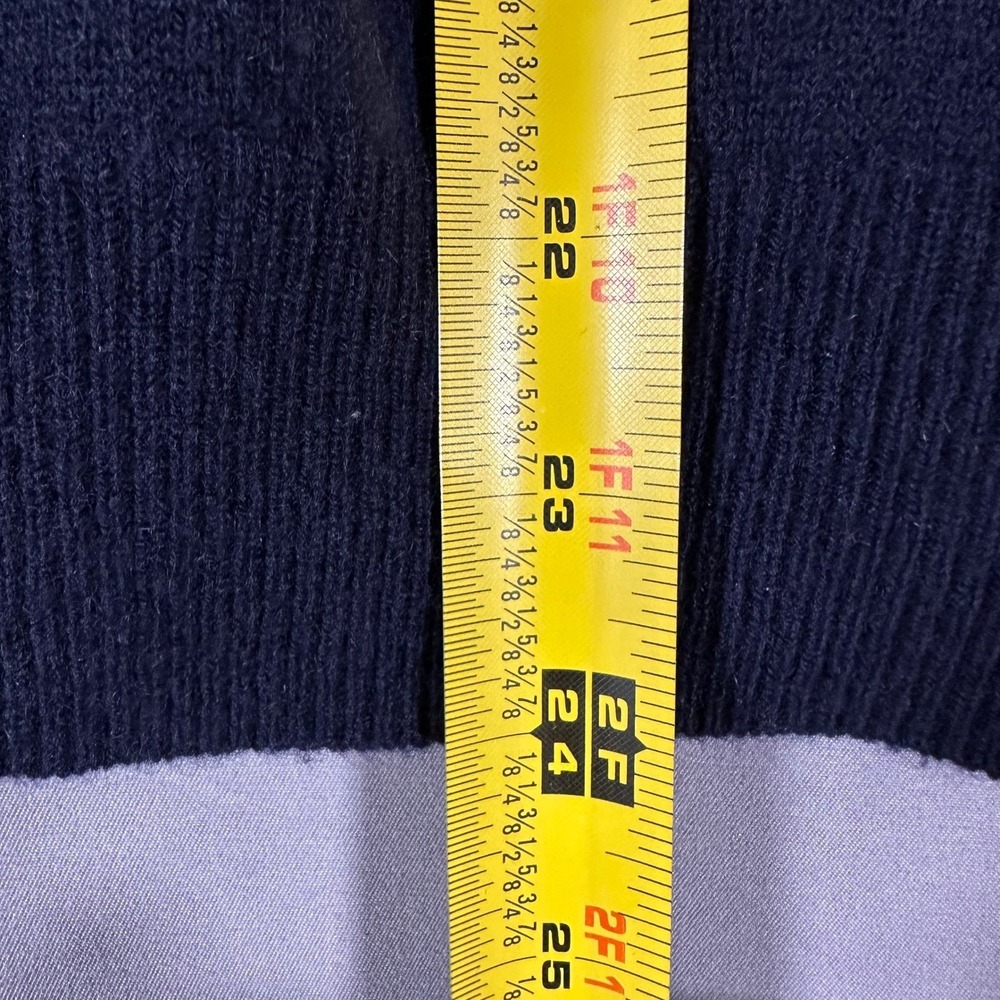 J.Crew V-Neck Sweater Women Small Navy Blue Fair 100%‎ Cashmere Holes Flaw - Picture 6 of 14